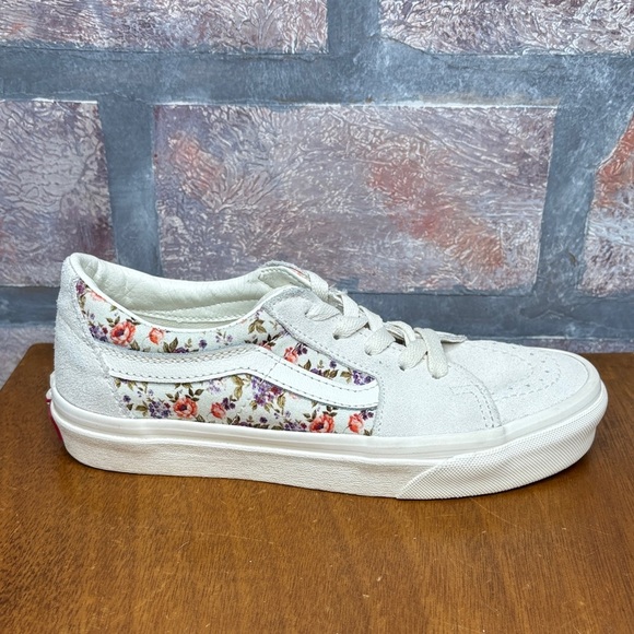Vans Kids Cream Floral Sneakers - Picture 8 of 11